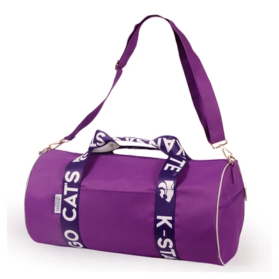 Kansas State Wildcats Round Duffel with Logoed Straps