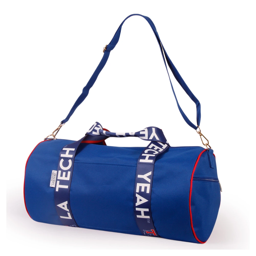 Louisiana Tech Bulldogs Round Duffel with Logoed Straps