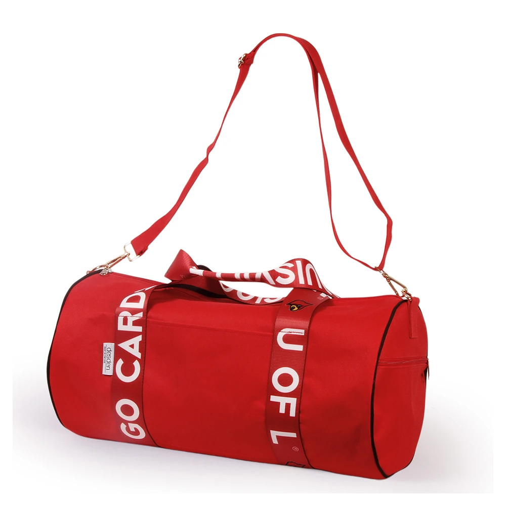 Louisville Cardinals Round Duffel with Logoed Straps