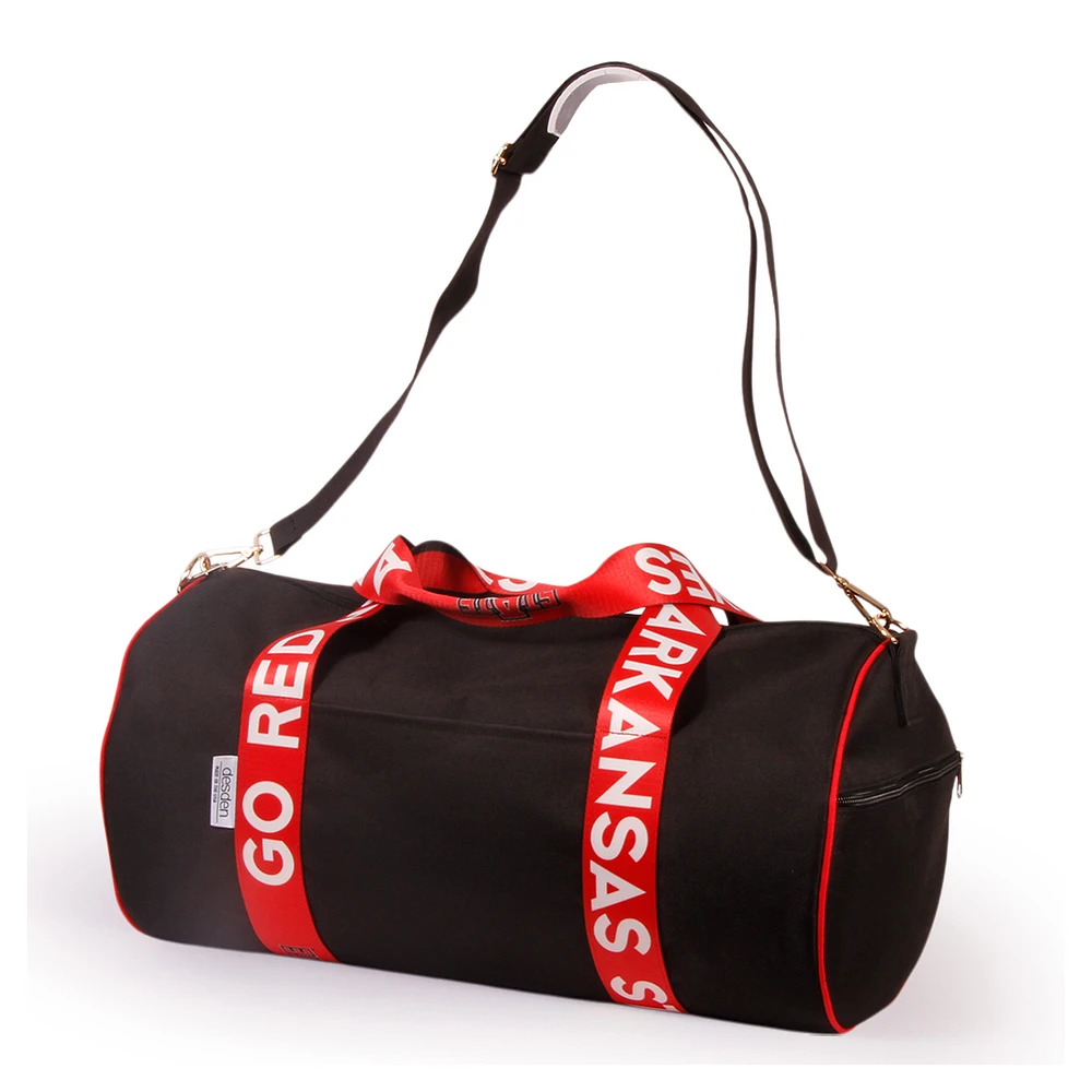 Arkansas State Red Wolves Round Duffel with Logoed Straps