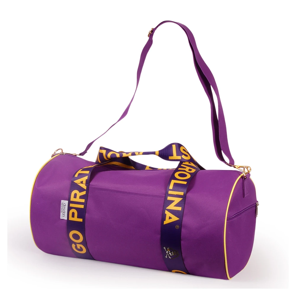 ECU Pirates Round Duffel with Logoed Straps