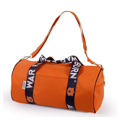 Auburn Tigers Round Duffel with Logoed Straps