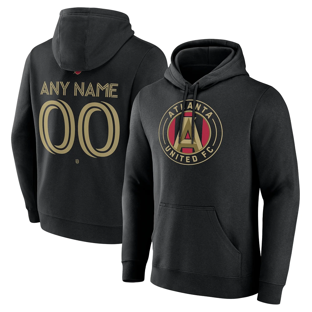 Men's Black Atlanta United FC Custom Team Authentic Pullover Hoodie