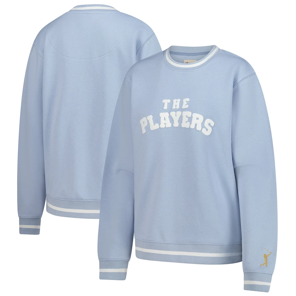 Women's Ellsworth & Ivey Blue THE PLAYERS Goldman Crewneck Pullover Sweatshirt