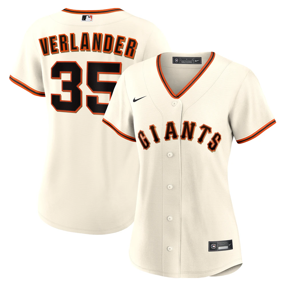 Women's Nike Justin Verlander Cream San Francisco Giants Home Replica Jersey