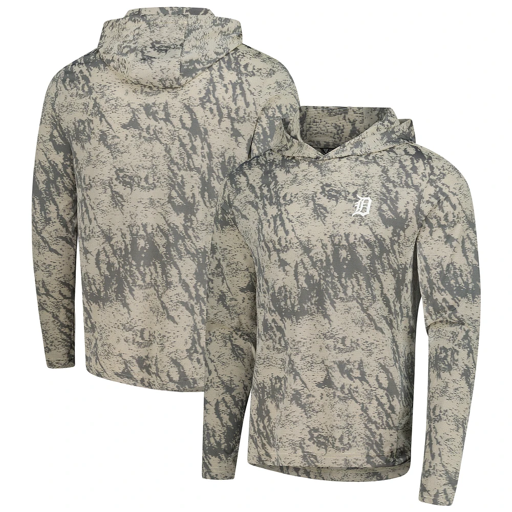 Men's Levelwear Tan Detroit Tigers Insignia Lightweight Long Sleeve Hooded T-Shirt
