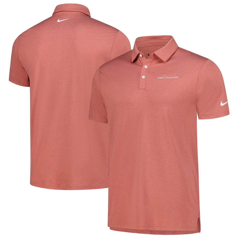 Men's Nike Athletic Heather Red 2025 THE PLAYERS Tour Heather Performance Polo