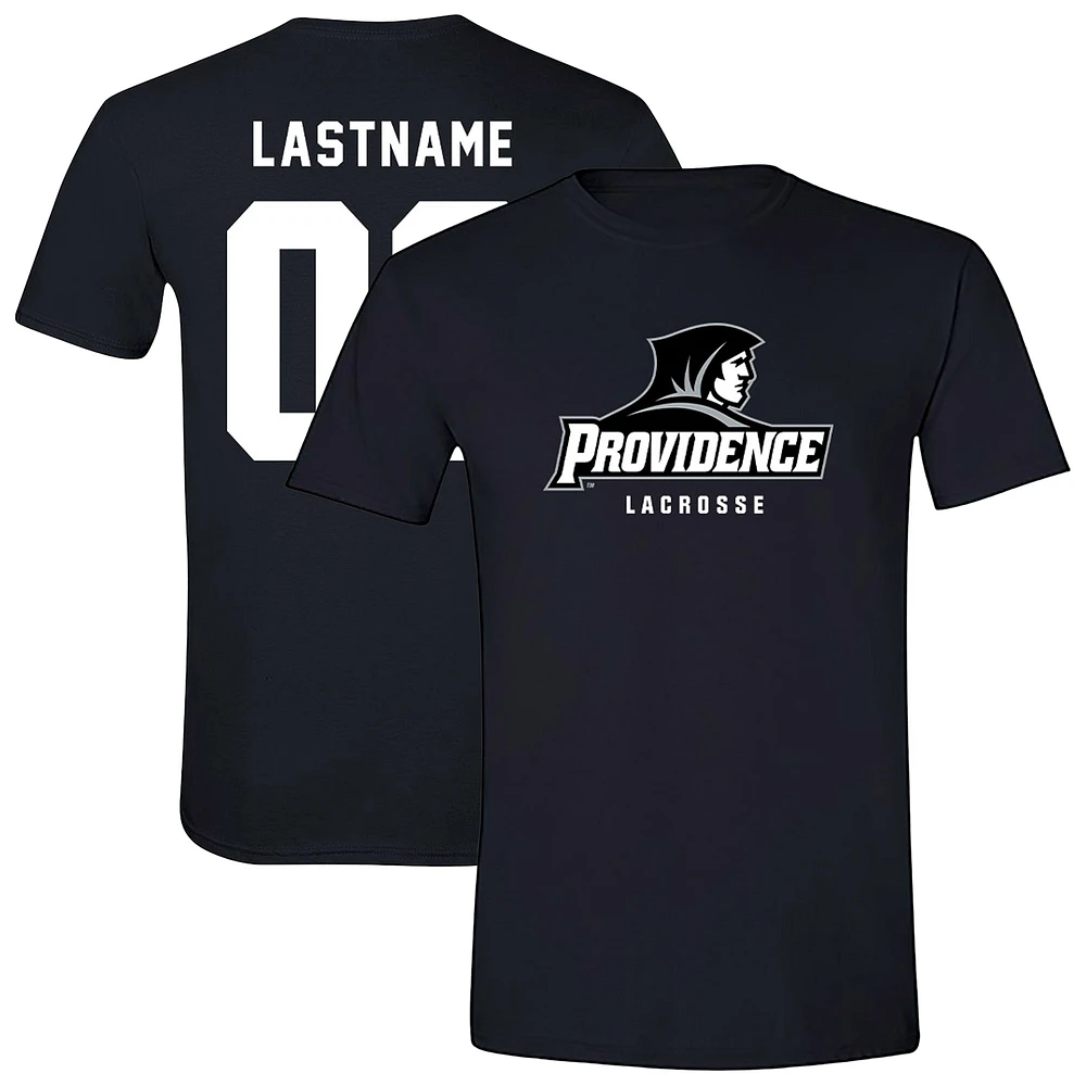 Unisex Black Providence Friars NIL Pick-A-Player Men's Lacrosse T-Shirt