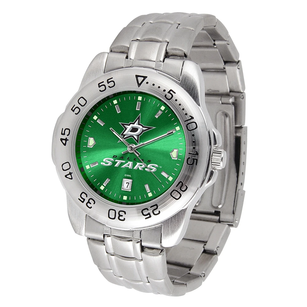 Silver Dallas Stars Stainless Steel Clutch Watch