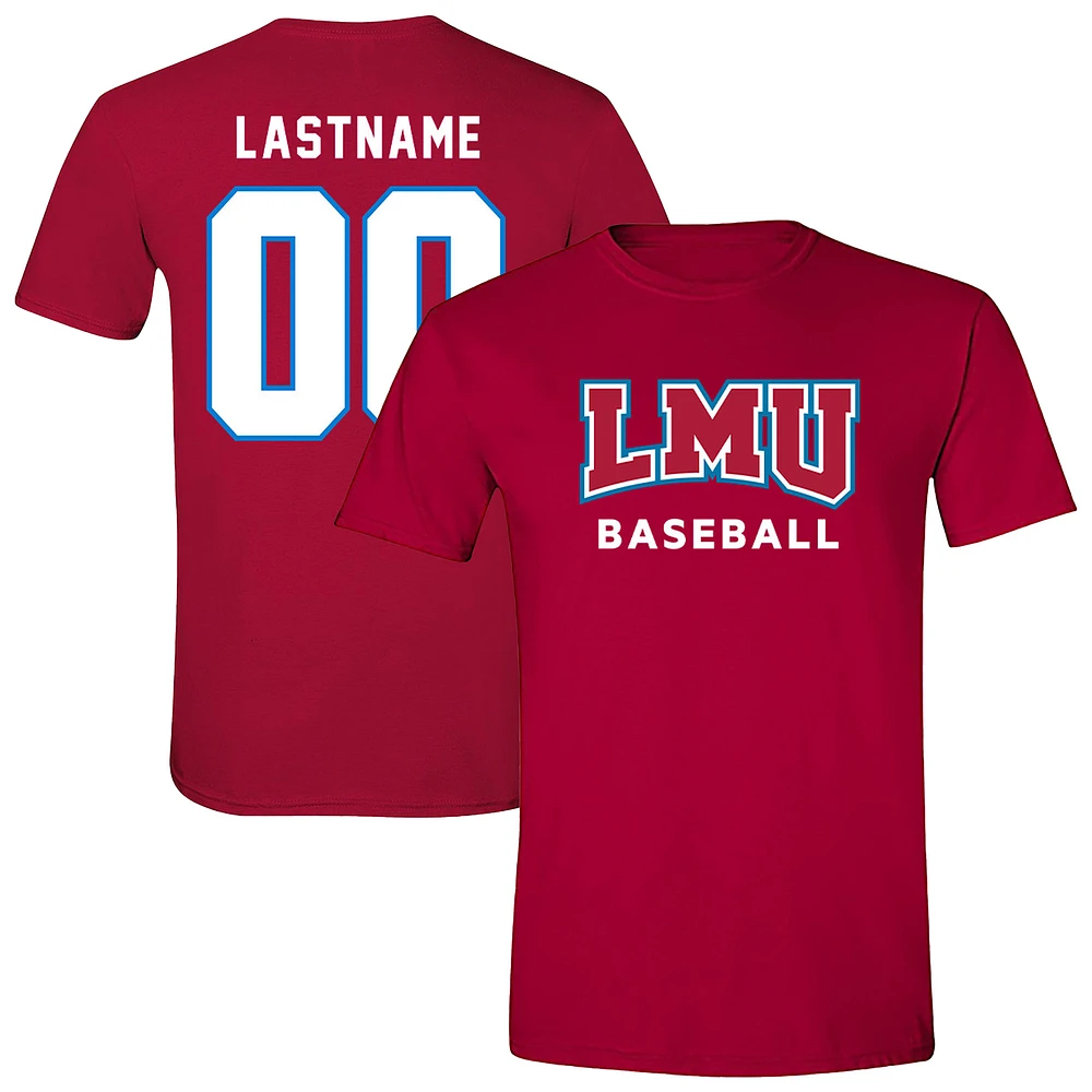 Unisex Cardinal Loyola Marymount Lions Baseball NIL Pick-A-Player T-Shirt