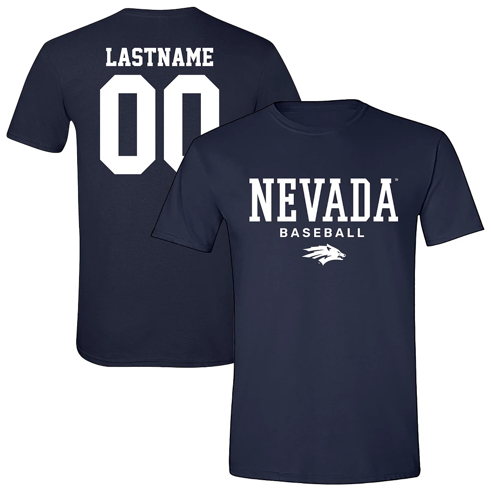 Unisex Navy Nevada Wolf Pack Baseball NIL Pick-A-Player T-Shirt