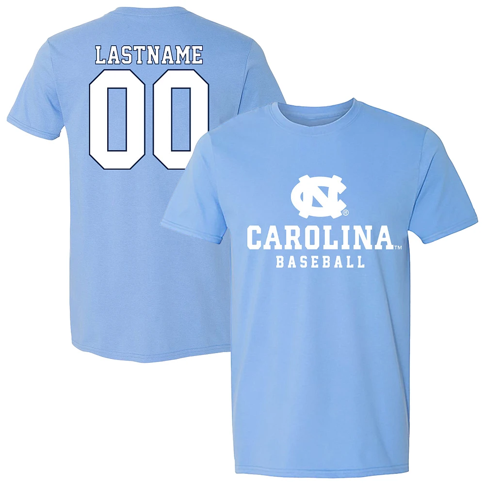 Unisex Carolina Blue North Tar Heels Baseball NIL Pick-A-Player T-Shirt