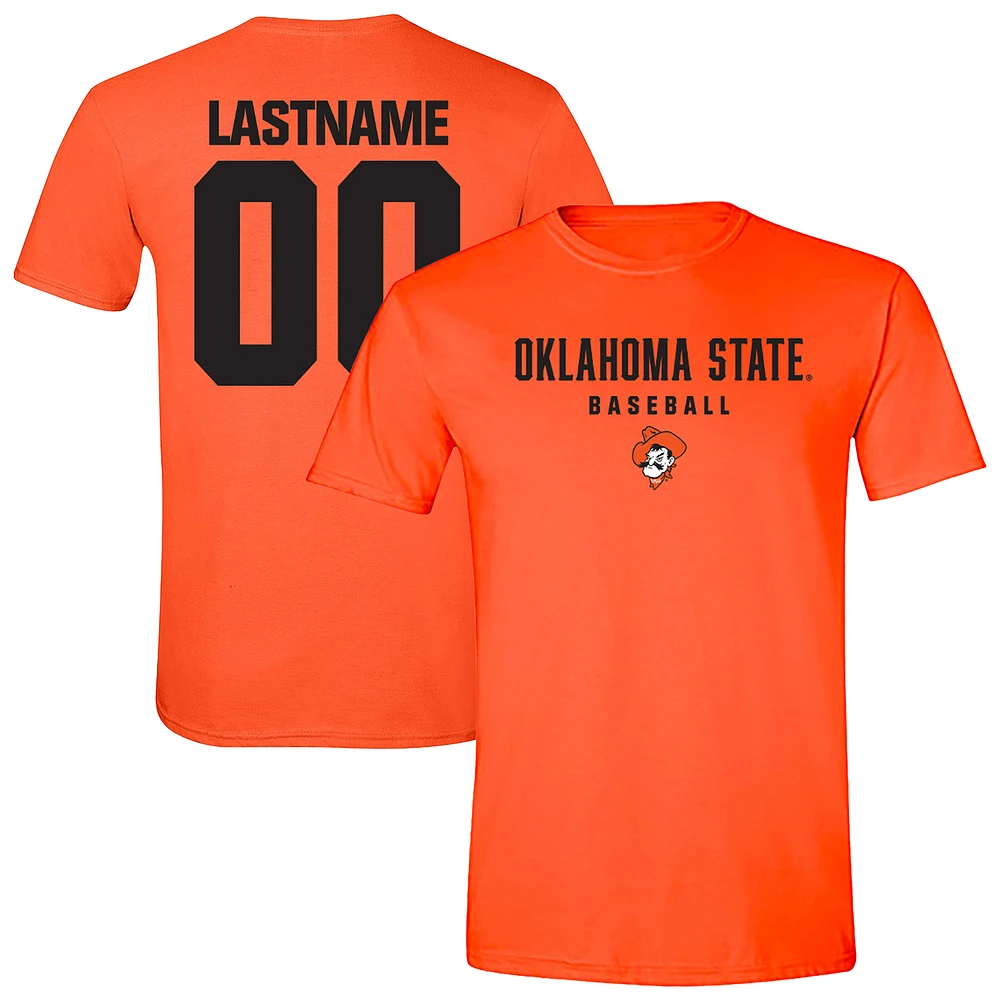 Unisex Orange Oklahoma State Cowboys Baseball NIL Pick-A-Player T-Shirt