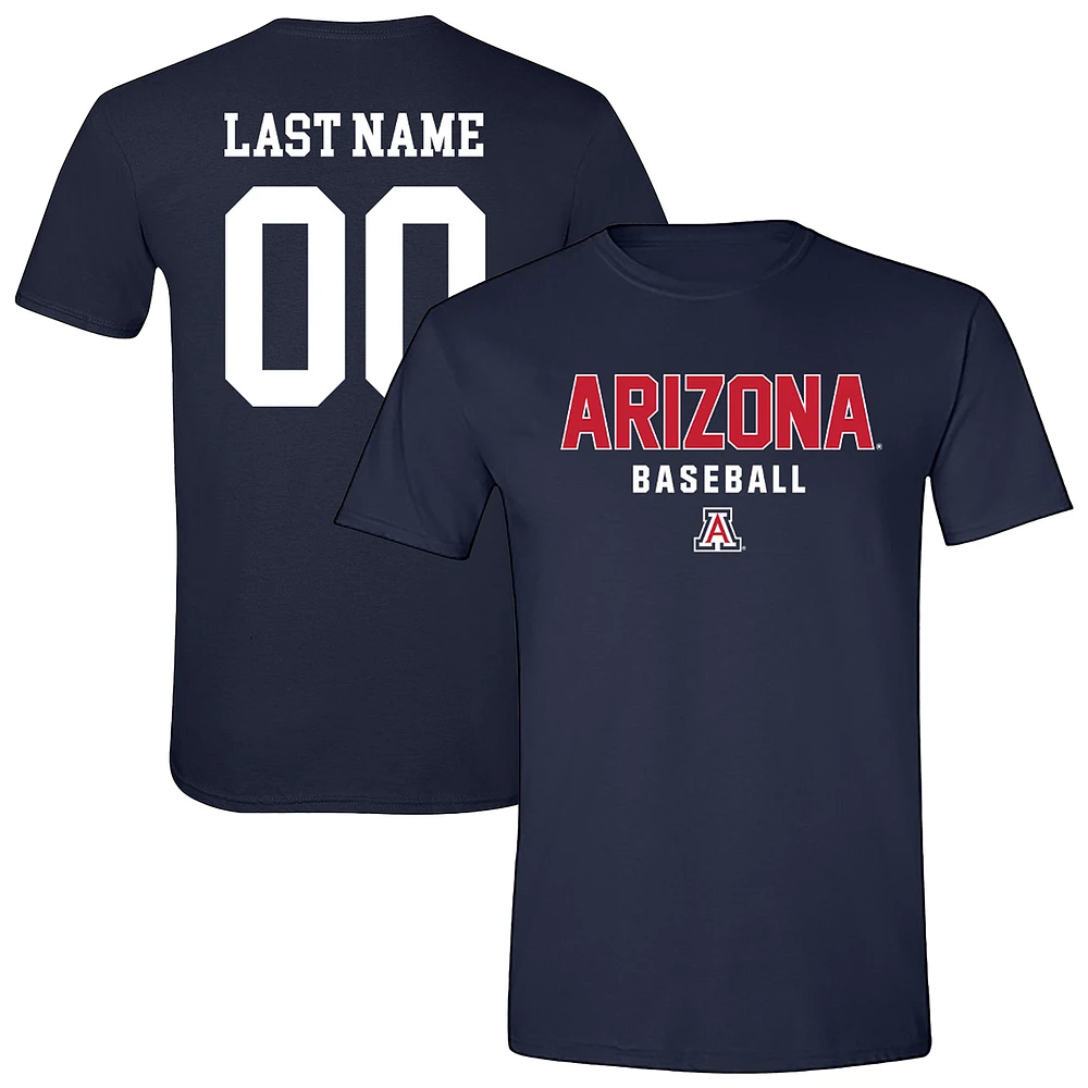Unisex Navy Arizona Wildcats Baseball NIL Pick-A-Player T-Shirt