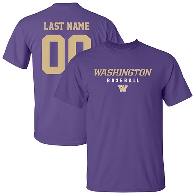 Unisex Purple Washington Huskies Baseball NIL Pick-A-Player T-Shirt