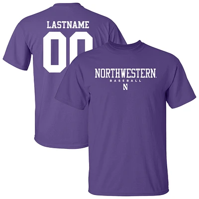 Unisex Purple Northwestern Wildcats Baseball NIL Pick-A-Player T-Shirt