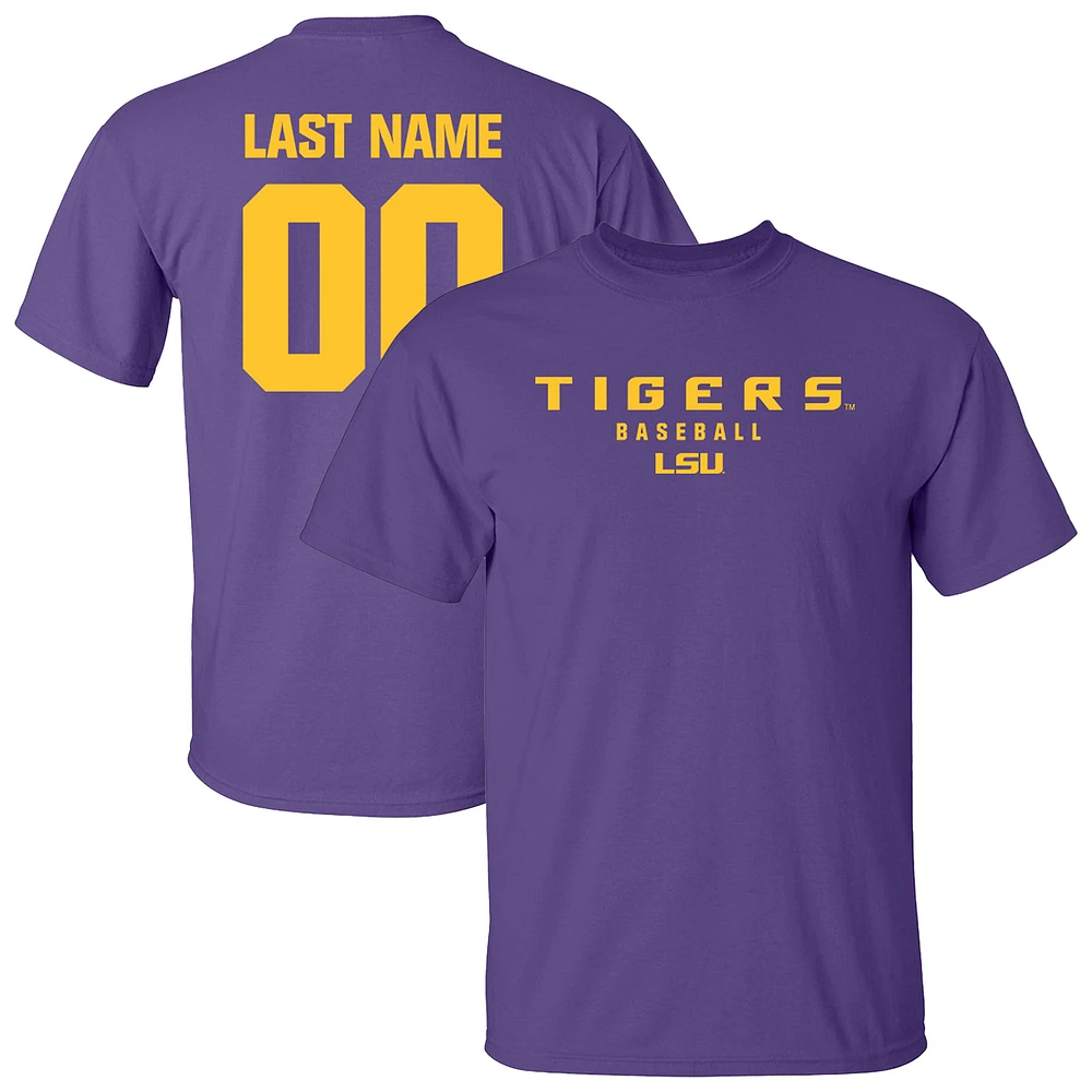 Unisex Purple LSU Tigers Baseball NIL Pick-A-Player T-Shirt