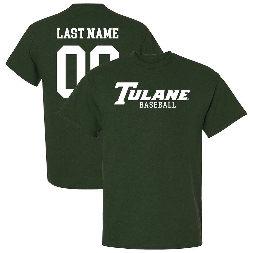 Unisex Green Tulane Wave Baseball NIL Pick-A-Player T-Shirt