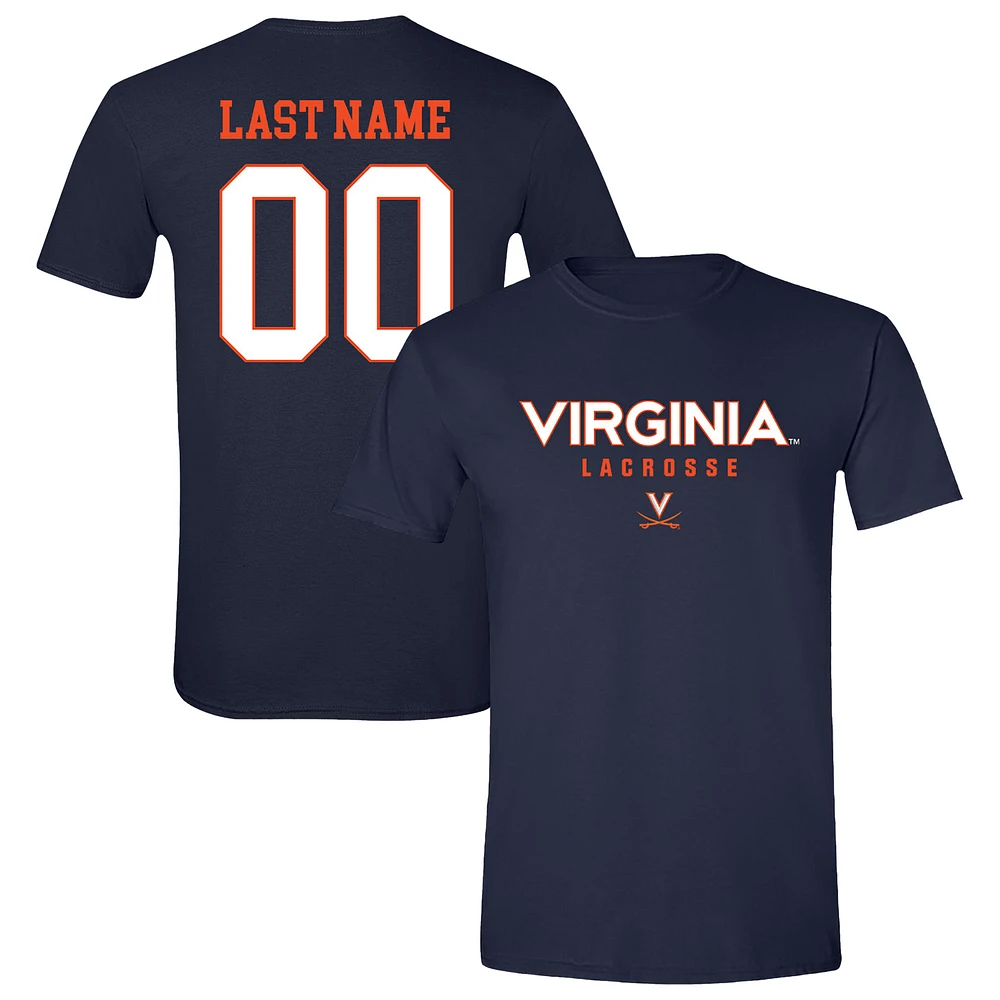 Unisex Navy Virginia Cavaliers Women's Lacrosse NIL Pick-A-Player T-Shirt