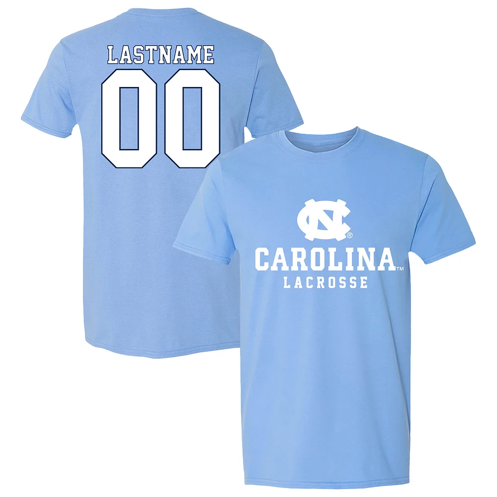 Unisex Carolina Blue North Tar Heels Women's Lacrosse NIL Pick-A-Player T-Shirt