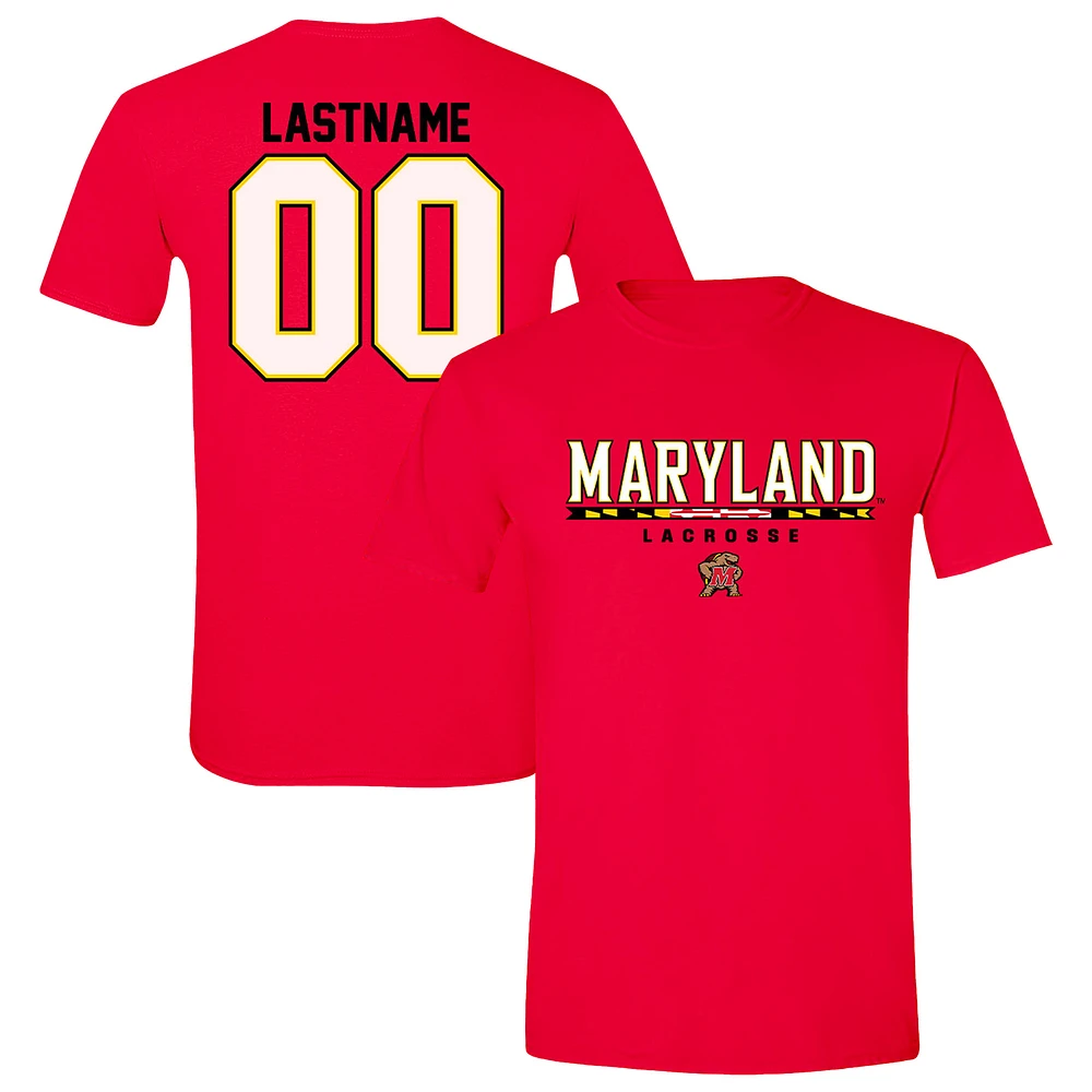 Unisex Red Maryland Terrapins Women's Lacrosse NIL Pick-A-Player T-Shirt