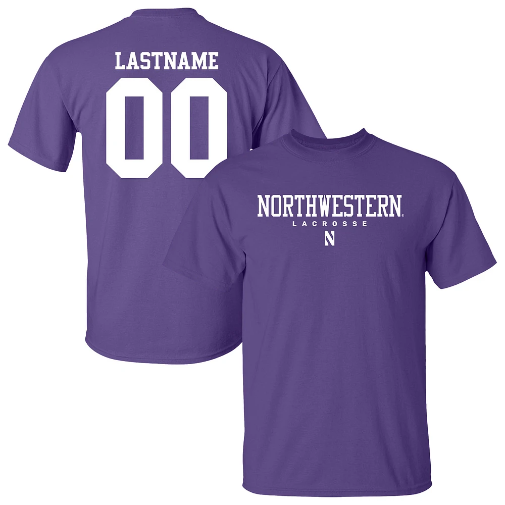 Unisex Purple Northwestern Wildcats Women's Lacrosse NIL Pick-A-Player T-Shirt