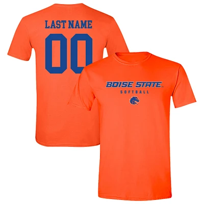 Unisex Orange Boise State Broncos NIL Pick-A-Player Softball Shirsey T-Shirt