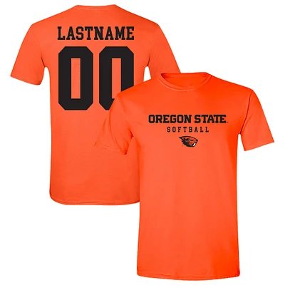 Unisex Orange Oregon State Beavers NIL Pick-A-Player Softball Shirsey T-Shirt