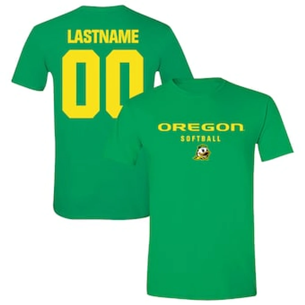 Unisex Green Oregon Ducks NIL Pick-A-Player Softball Shirsey T-Shirt