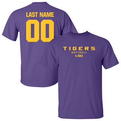 Unisex Purple LSU Tigers NIL Pick-A-Player Softball Shirsey T-Shirt