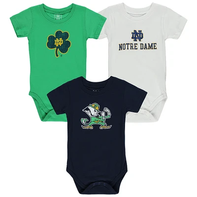 Infant Wes & Willy Notre Dame Fighting Irish Three-Pack Bodysuit Set