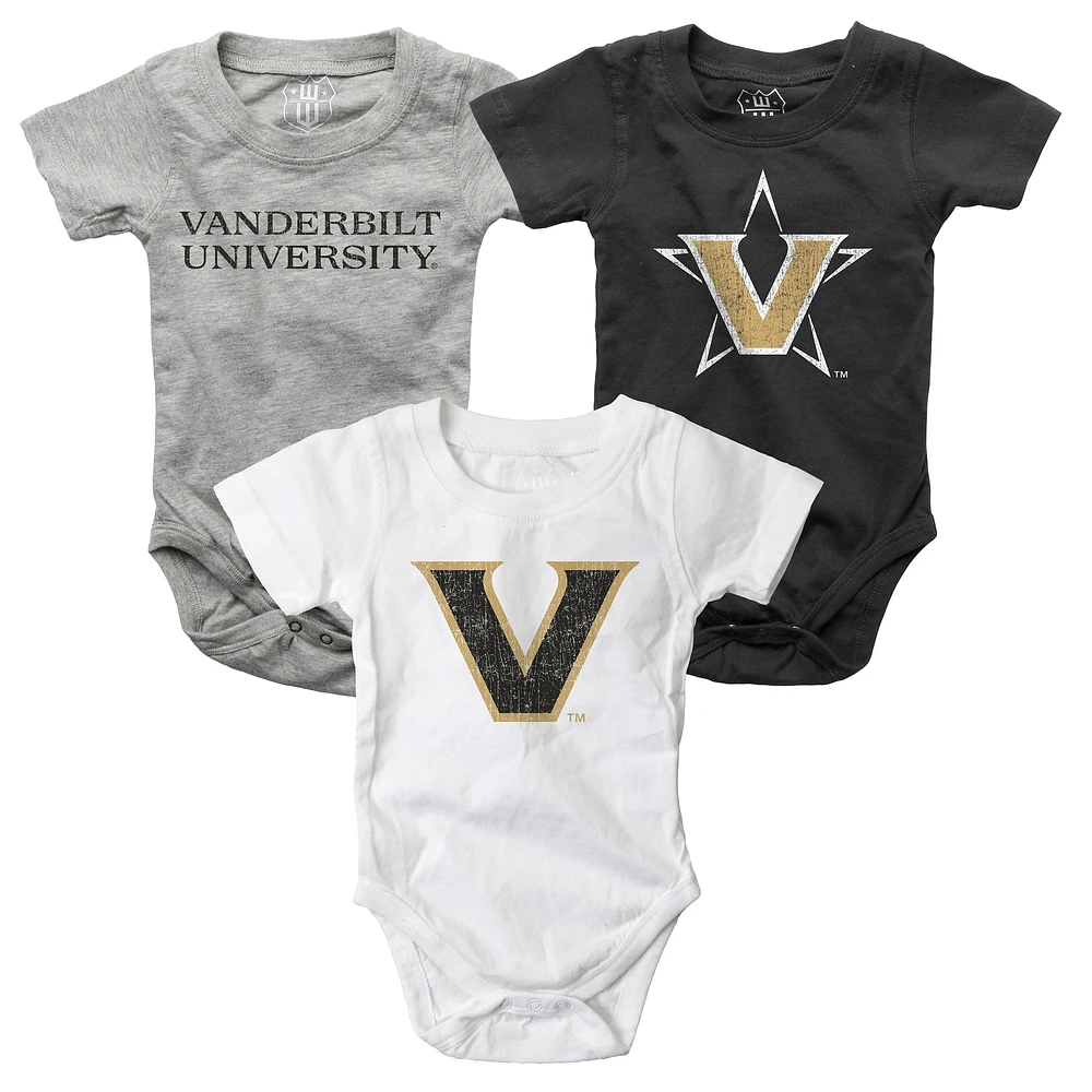 Infant Wes & Willy Vanderbilt Commodores Three-Pack Bodysuit Set