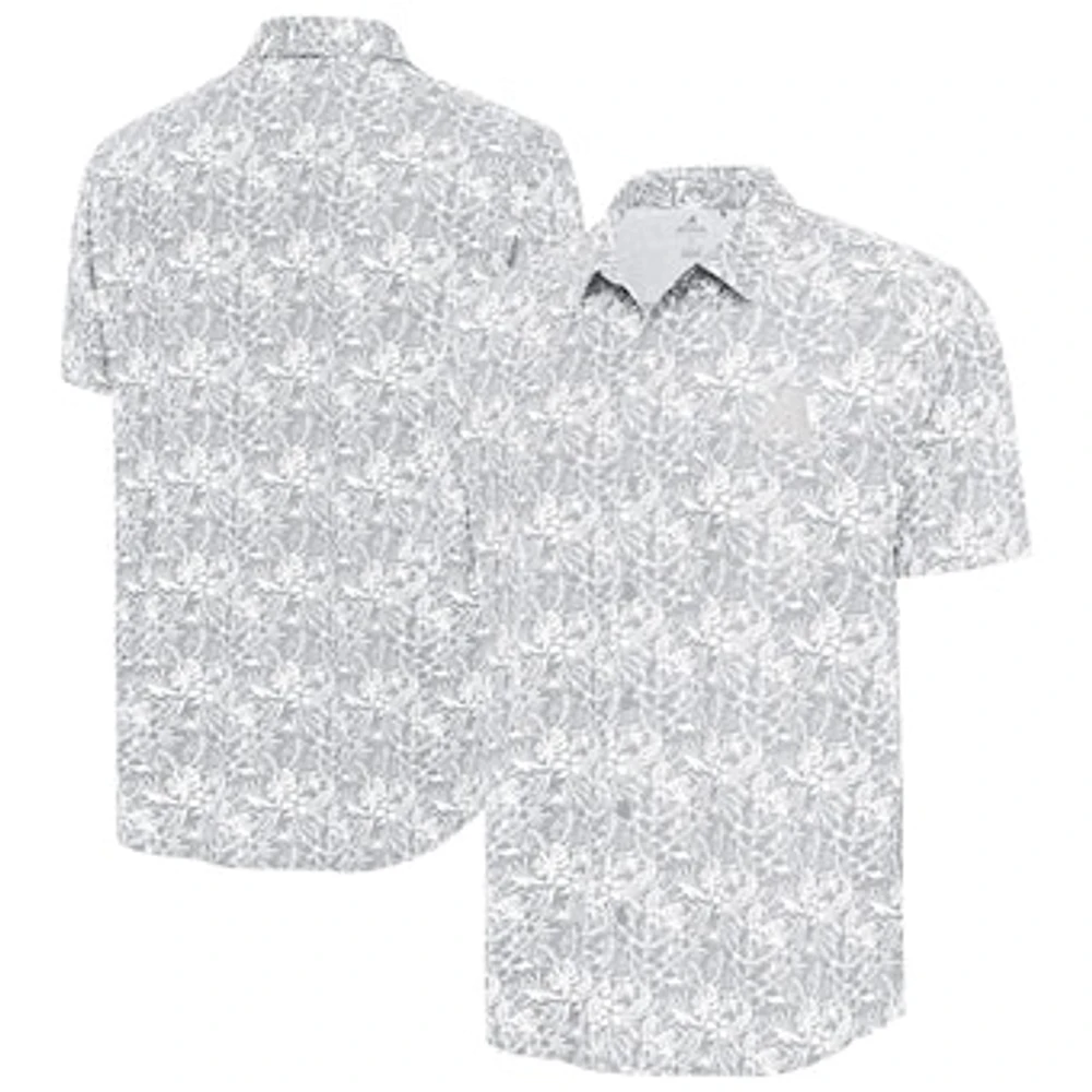 Men's Antigua Gray Arizona Diamondbacks Resort Button-Up Shirt