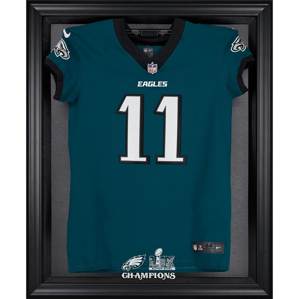 Philadelphia Eagles Super Bowl LIX Champions Black Framed Jersey Logo Display Case