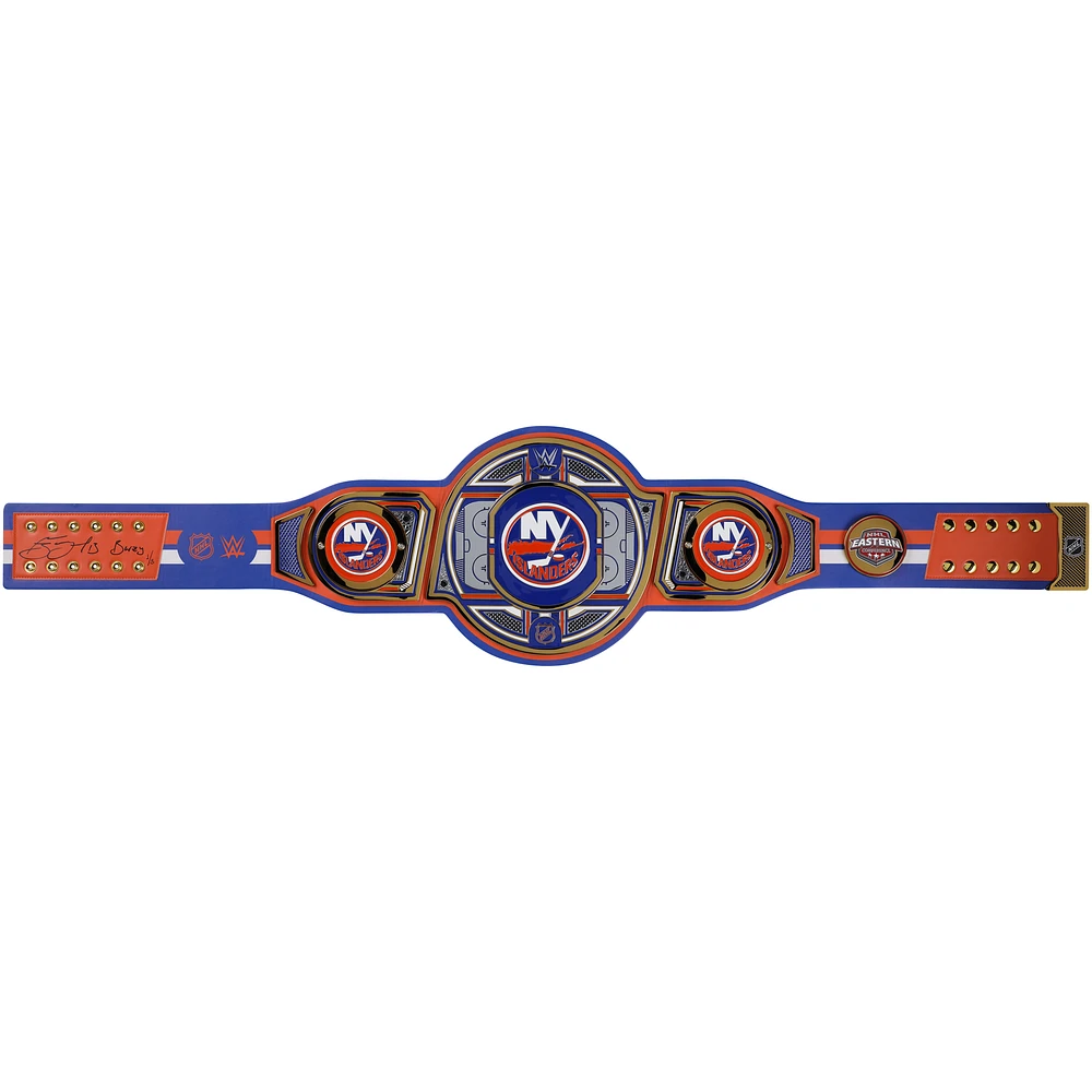 Mathew Barzal New York Islanders Autographed WWE Legacy Title Belt with "Barzy" Inscription