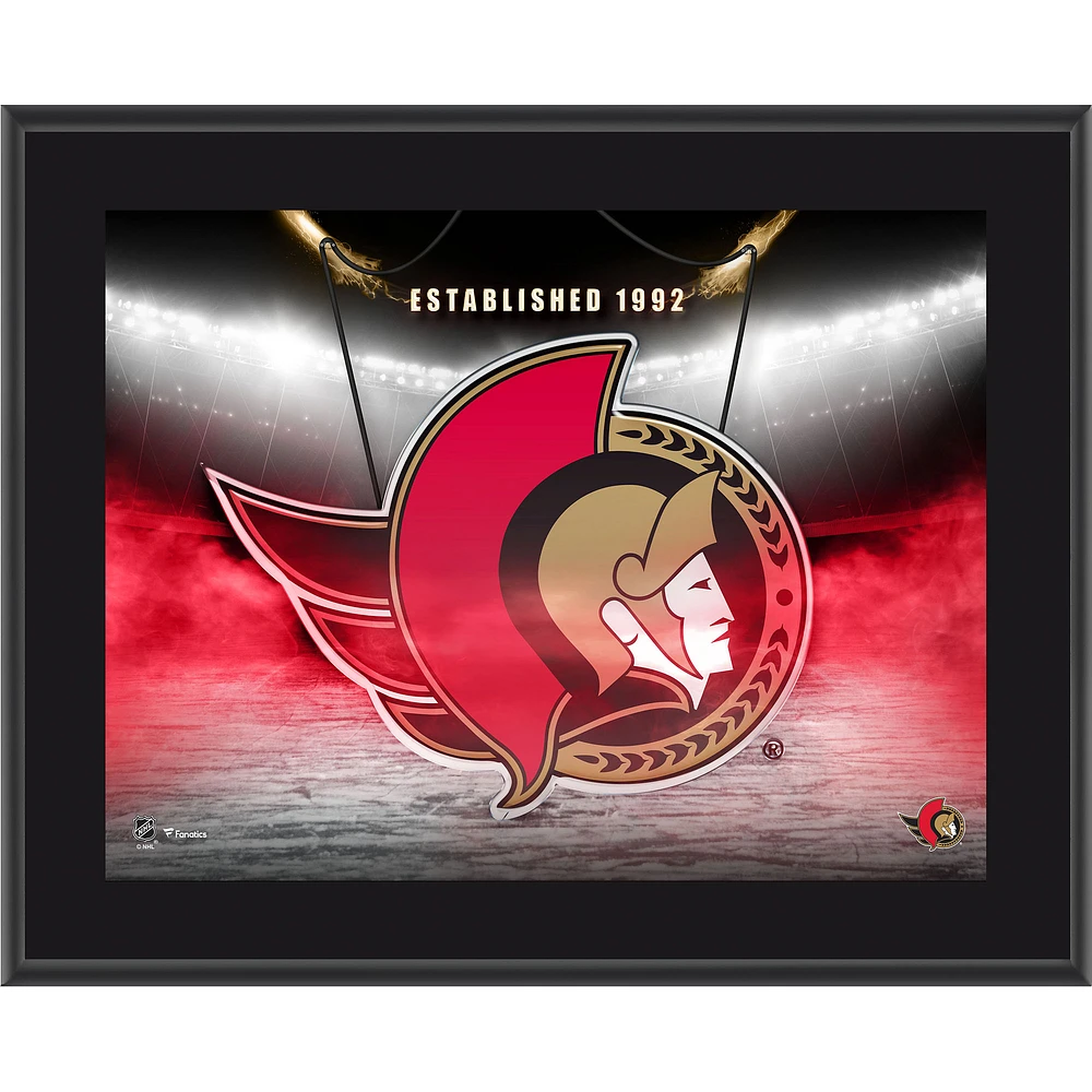Ottawa Senators 10.5" x 13" Horizontal Team Logo Sublimated Plaque