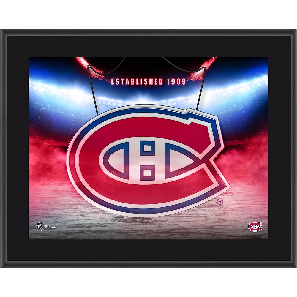 Montreal Canadiens 10.5" x 13" Horizontal Team Logo Sublimated Plaque