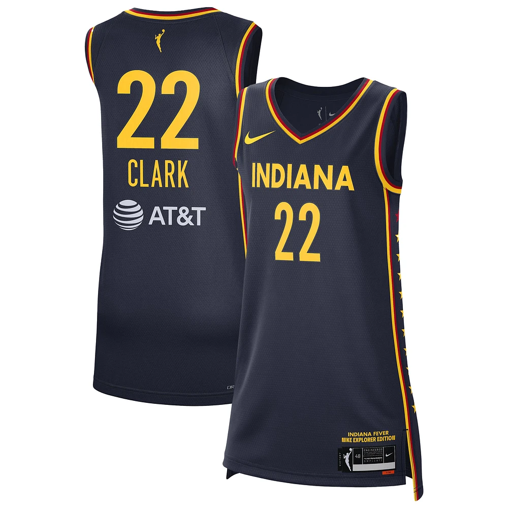 Unisex Nike Caitlin Clark Navy Indiana Fever Explorer Swingman Jersey