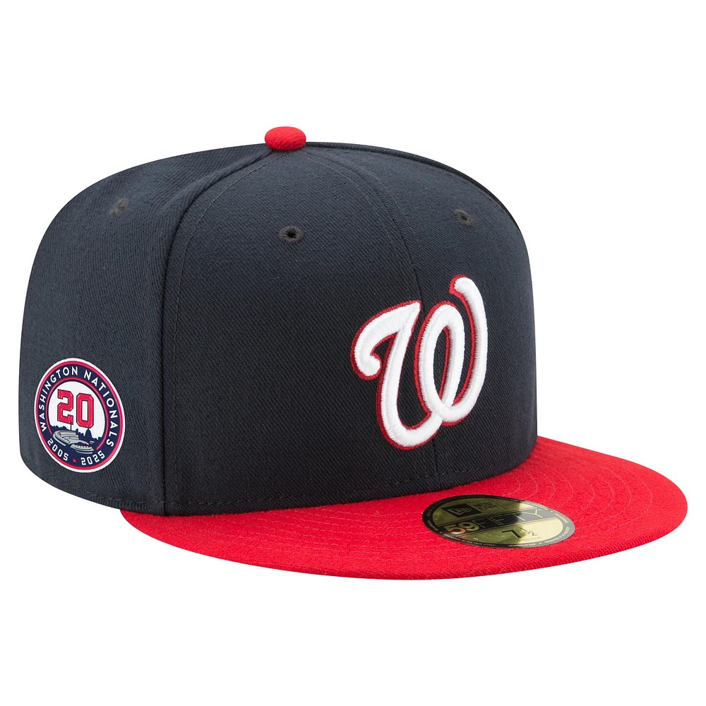 Men's New Era Navy/Red Washington Nationals 20th Anniversary 59FIFTY Fitted Hat