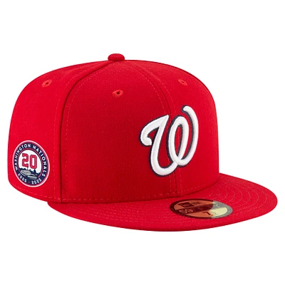 Men's New Era Red Washington Nationals 20th Anniversary 59FIFTY Fitted Hat