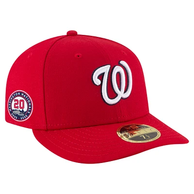 Men's New Era Red Washington Nationals 20th Anniversary Low Profile 59FIFTY Fitted Hat