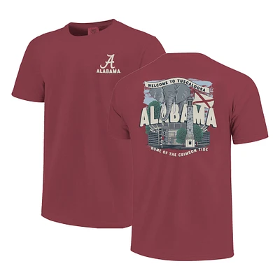 Youth Crimson Alabama Tide Comfort Colors Hyperlocal Campus Scene T-Shirt