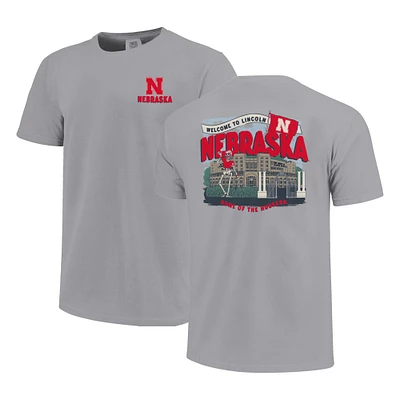 Youth Gray Nebraska Huskers Local Campus Scene T-Shirt