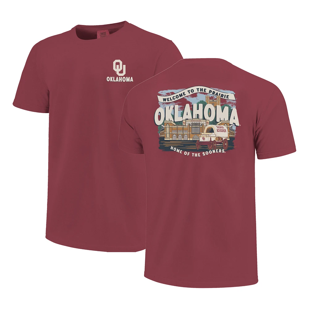 Youth Crimson Oklahoma Sooners Local Campus Scene T-Shirt