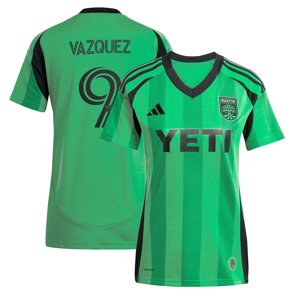 Youth adidas Brandon Vazquez Green Austin FC 2025 The Heartbeat Kit Replica Player Jersey