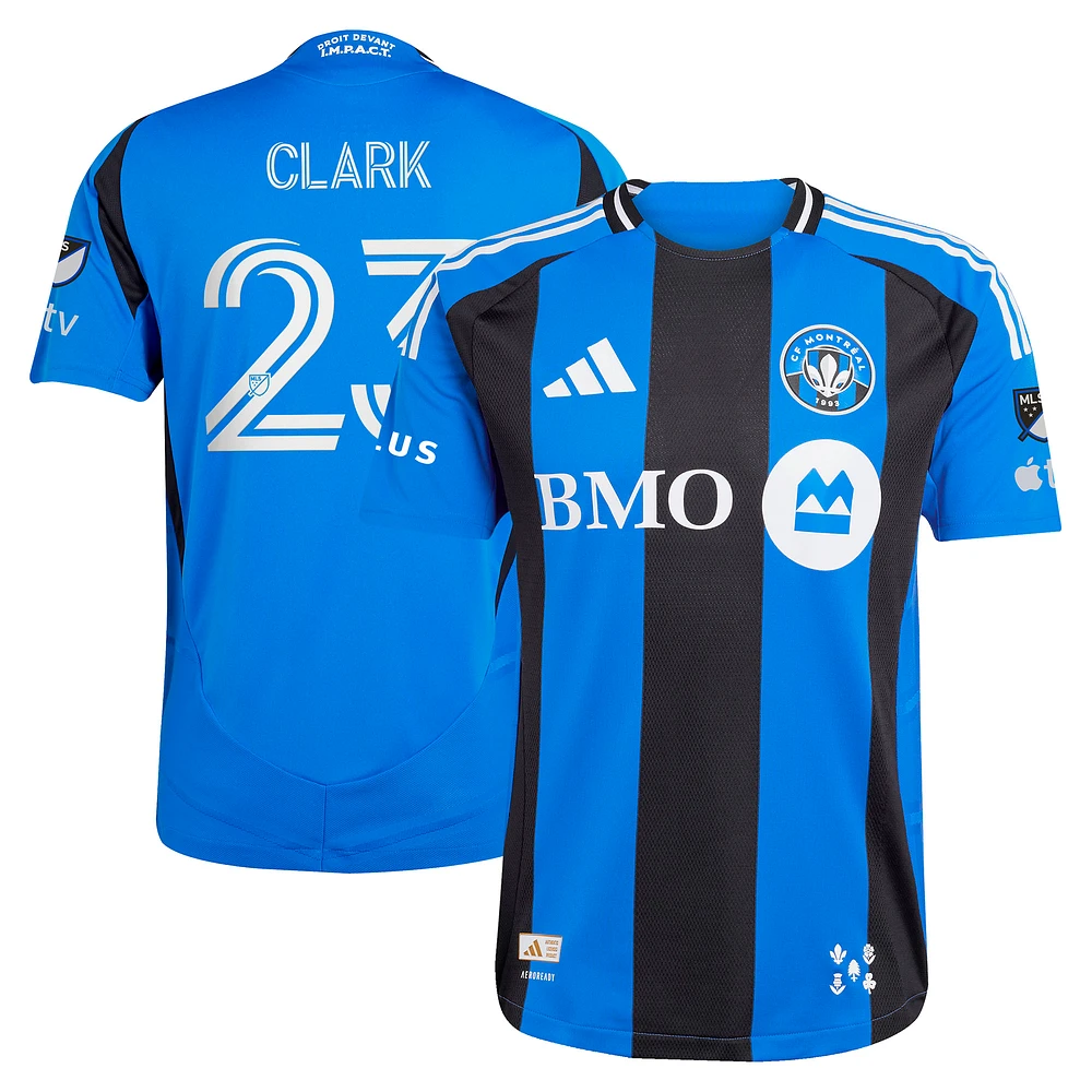 Men's adidas Caden Clark Blue CF Montréal 2025 Original Authentic Player Jersey
