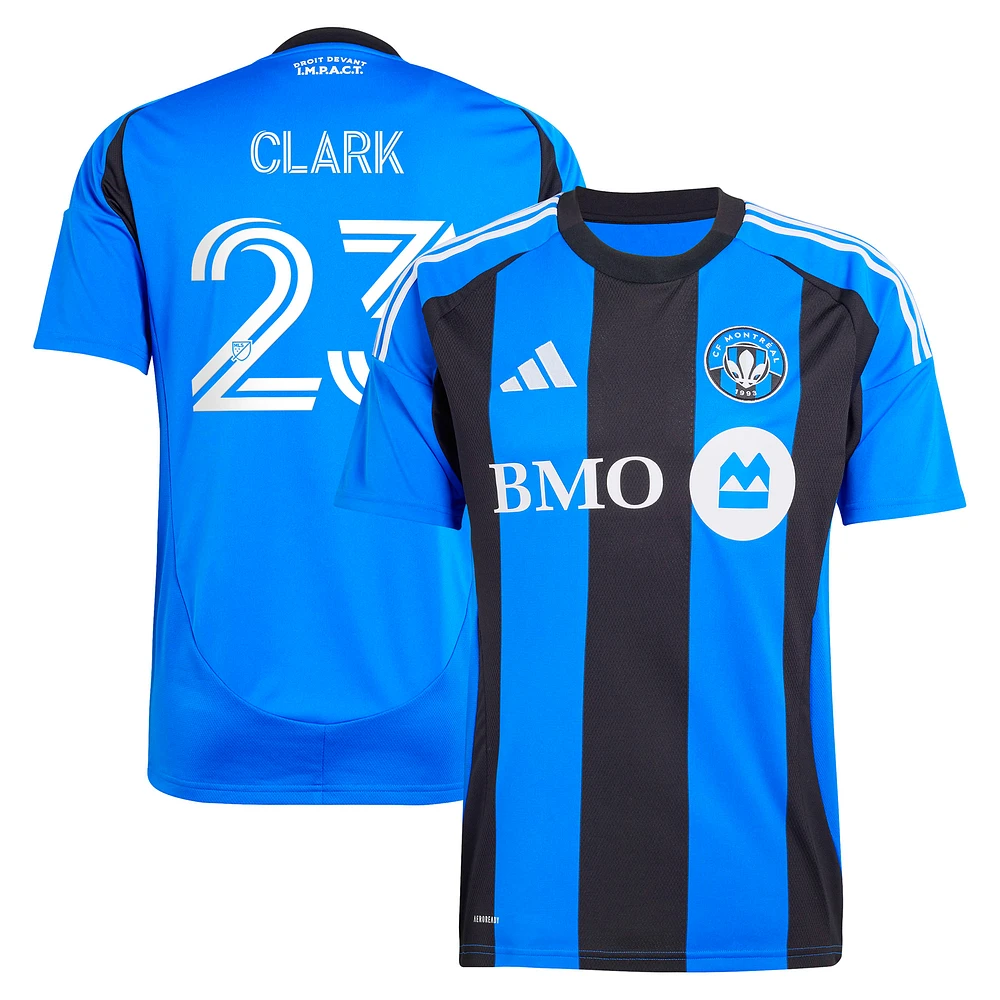 Men's adidas Caden Clark Blue CF Montréal 2025 Original Replica Player Jersey