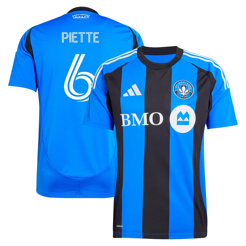 Men's adidas Samuel Piette Blue CF Montréal 2025 Original Replica Player Jersey