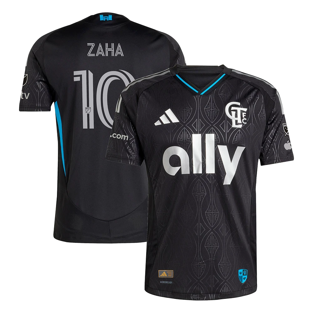 Men's adidas Wilfried Zaha Black Charlotte FC 2025 Fortress Kit Authentic Player Jersey