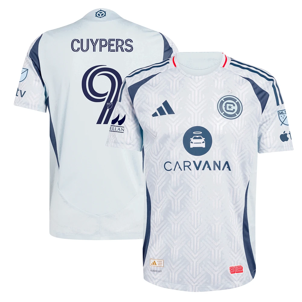 Men's adidas Hugo Cuypers Light Blue Chicago Fire 2025 The Municipal Kit Authentic Player Jersey